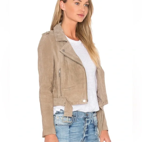 Blank NYC Brown Suede Moto Jacket - Picture 2 of 15